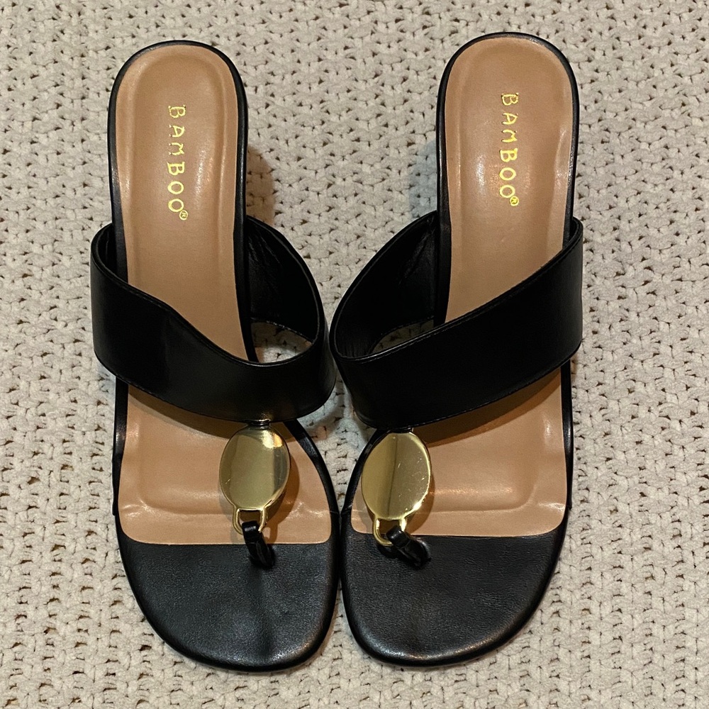 Gold Accent Heels